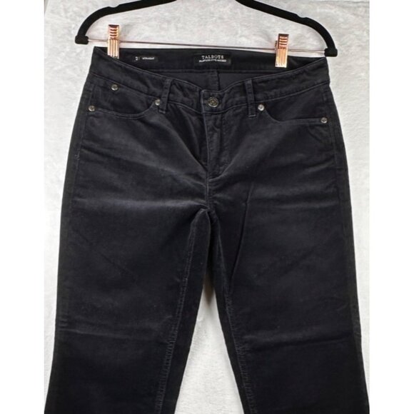 Talbots Flawless Five-Pocket Corduroy Stretch Pants Black Sz 2 Straight Leg - Picture 3 of 7